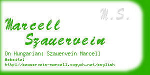 marcell szauervein business card